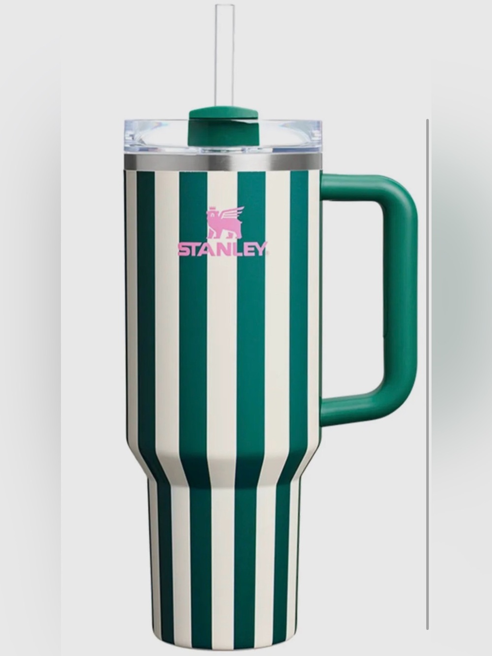 GUC Stanley Quencher H2.0 Flowstate Tumbler 40oz Emerald Stripe Gloss-